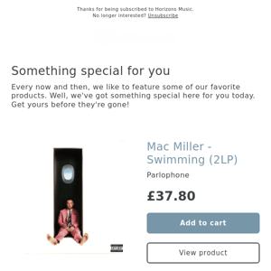 BACK IN! Mac Miller - Swimming (2LP)