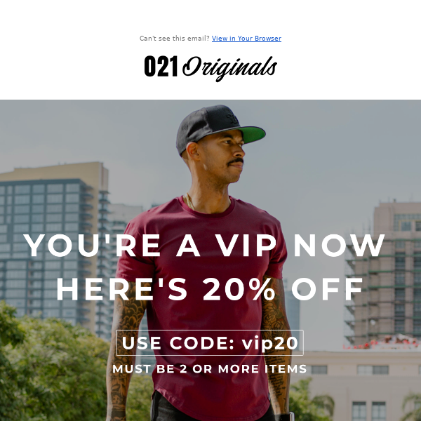 You're a VIP Now - Here's 20% OFF🎉