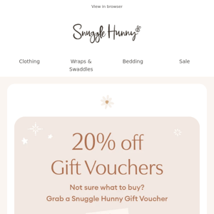 20% Off Gift Vouchers 🎉