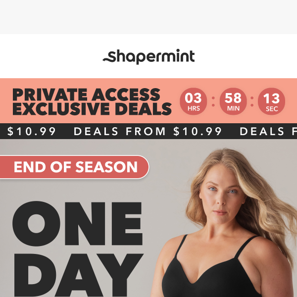 Alert! One Day Sale 🏃🏼‍♀️ Run & Shop - Shapermint