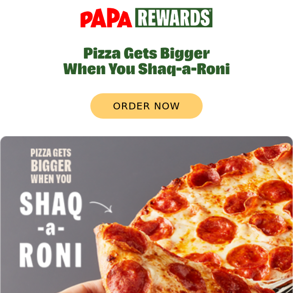 Sunday = Pizza fun day! Call 17506070 - Papa John's Pizza