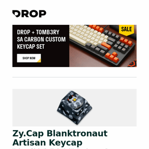 Zy.Cap Blanktronaut Artisan Keycap, Keydous NJ68 Pro Hot Swappable Keyboard, MOMOKA Zoo65 Barebones Gasket Mount Keyboard and more...