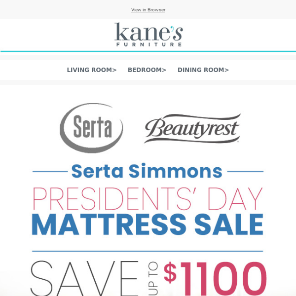 Presidents’ Day Mattress Sale! Save up to $1100! 🌟