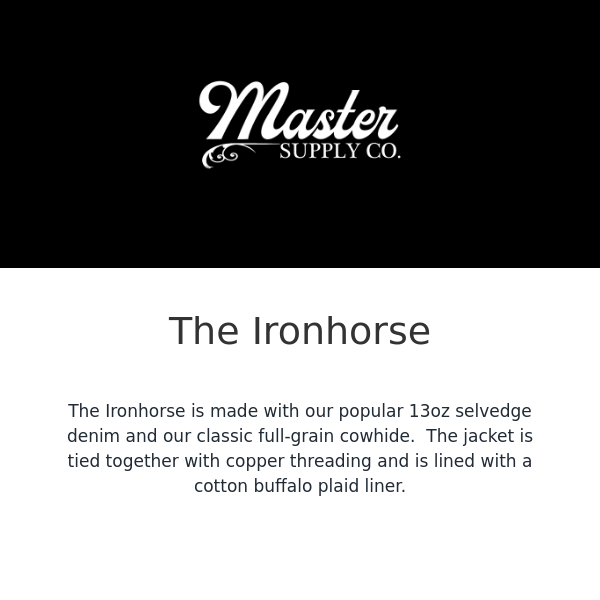 🤠 Master Supply Co - Just Arrived: The Ultimate The Ironhorse  Jacket – Get Yours Today