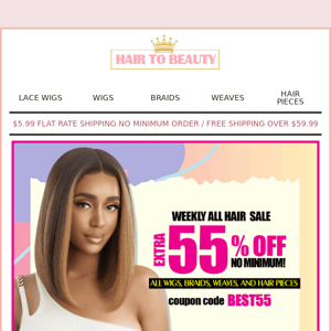 Hey Hair to Beauty, 💜 Don't Miss Out! Shop the Sale Now 💜