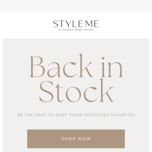 Best Sellers: Back in Stock