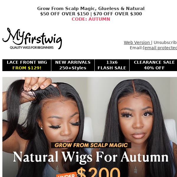 Natural Wigs Under $200🍂Easily Rock the Autumn Look