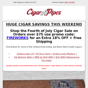 Independence Cigar Sale Up to 30% OFF! Shop Drew Estate Undercrown 10,