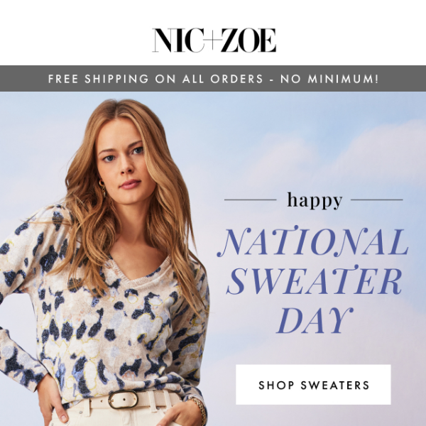 Spend your National Sweater Day with us