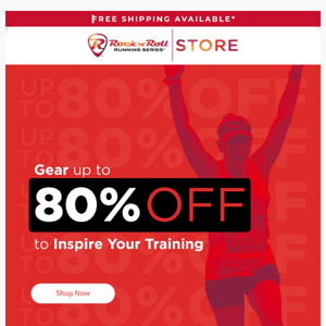 📣 Up to 80% Off Training Gear!