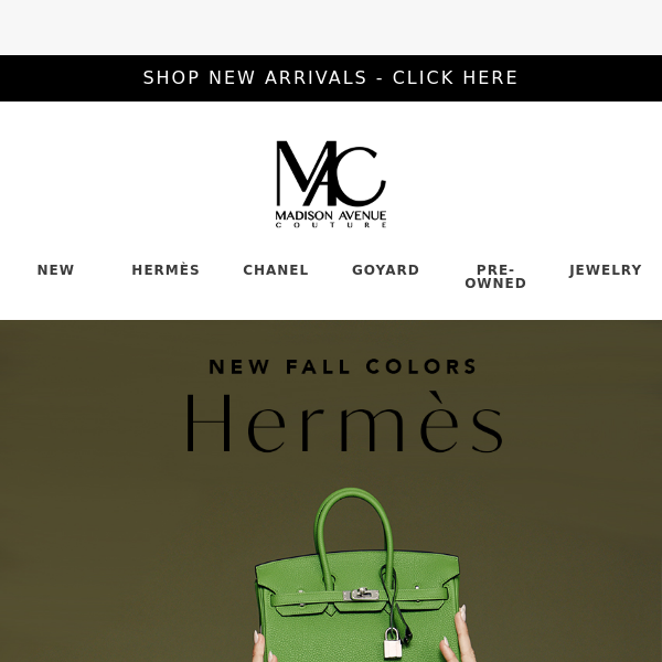 Hermès New Arrivals 👜 Fall Colors & Hard-to Get Bags - Madison Avenue  Couture