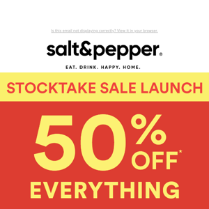 Our Stocktake Sale has Launched!  🚀