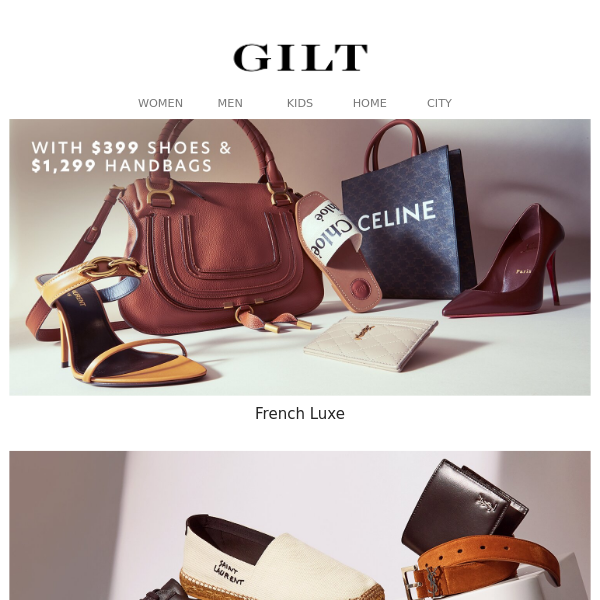$399 Shoes, $1,299 Handbags & More French Luxe
