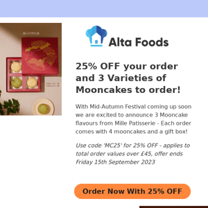 🥮25% OFF for MOONCAKES