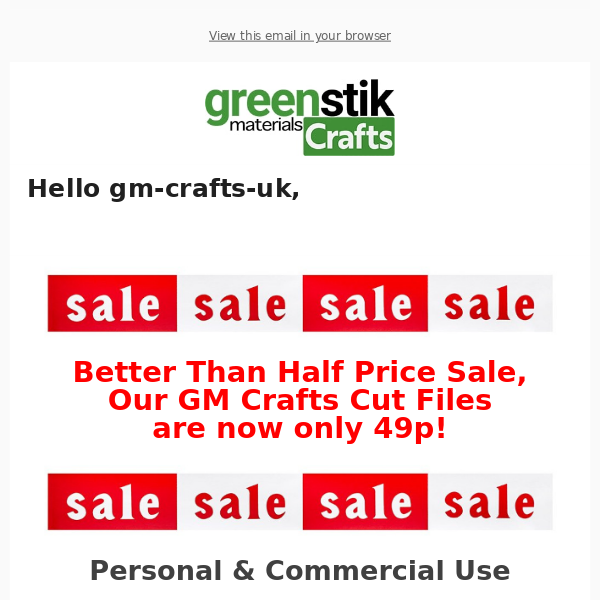 GM Crafts Cut Files Better than Half Price Sale!