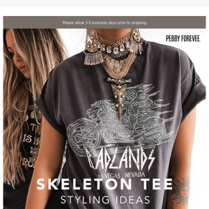 Styling the skeleton tee 💀🥀