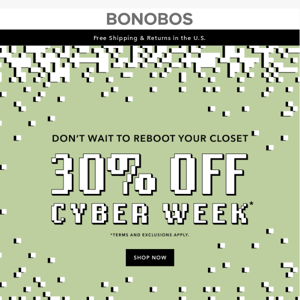 Early Cyber Monday: 30% Off Is Already Here
