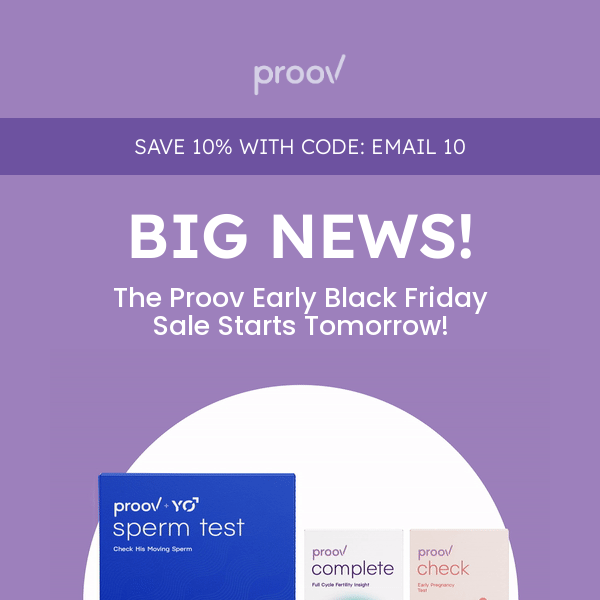 🤭Secret's out - Proov Black Friday starts TOMORROW❗