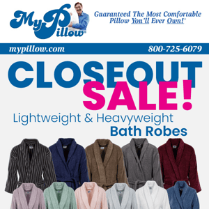 Closeout Soft & Plush Bath Robes