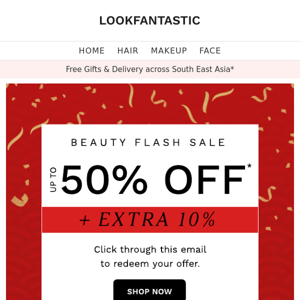 New Year Beauty Sale: Up To 50% Off + Extra 10% 🔥