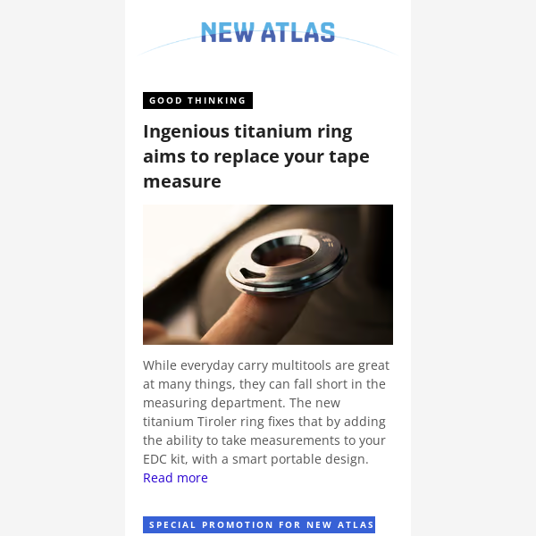 Ingenious titanium ring aims to replace your tape measure