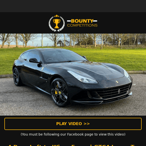 🏆 4 Days Left to Win a Ferrari GTC4 Lusso T - Don't Miss Out!