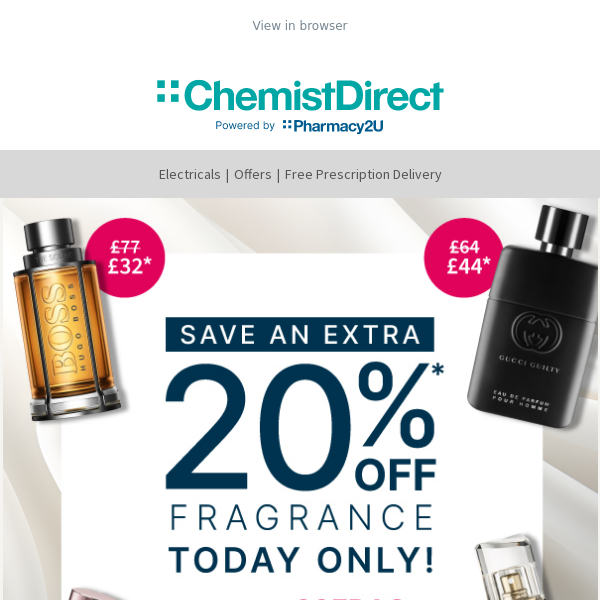 Flash sale alert: | Extra 20% off fragrance