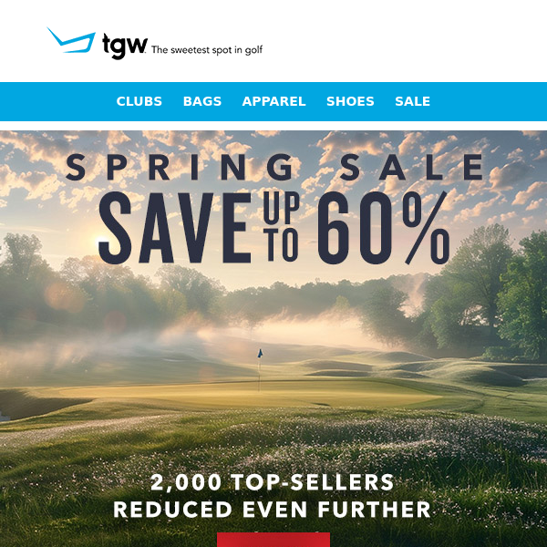 TGW Spring Sale: Save Up To 60%!