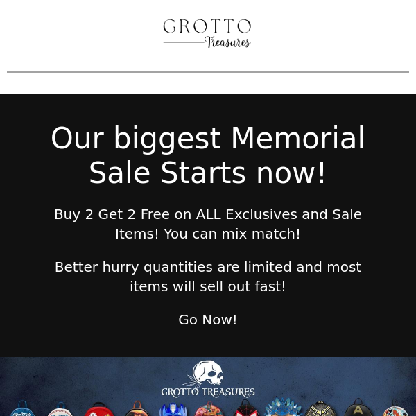 Huge Memorial Sale Starts Now!