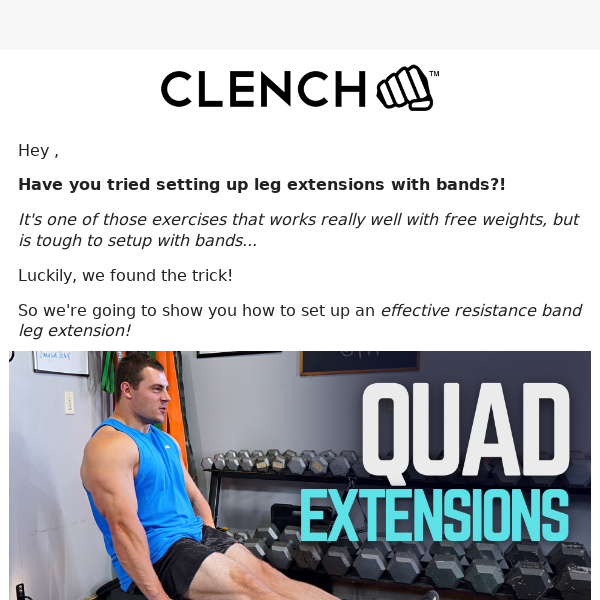 MIND BLOWING] Leg Extension With Bands?! 🤯 - Clench Fitness