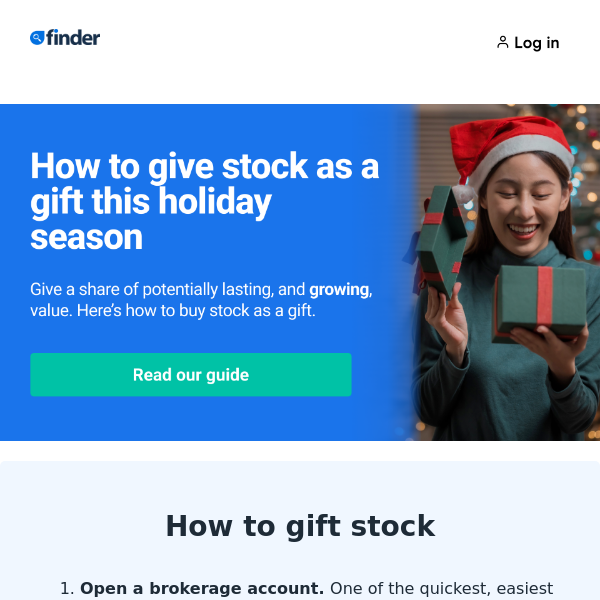 Looking for a unique holiday gift idea? Consider giving stock! 🎁