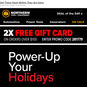 Power Tool SALE + Free Gift Card Up To A $200 Value