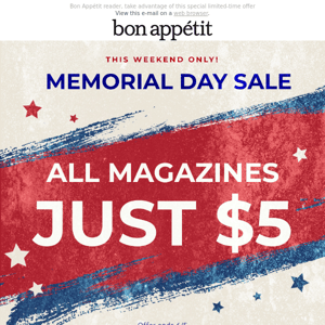Extended! Memorial Day $5 Sale