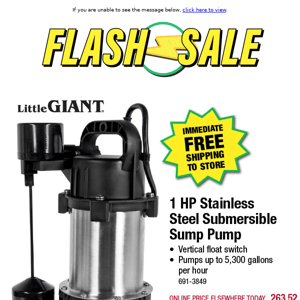 1 HP Sump Pump Under $120!