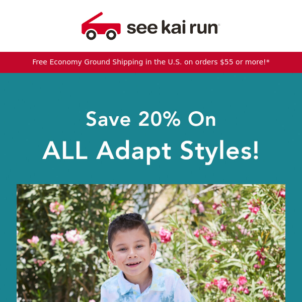 Save 20% on all Adaptive Footwear Styles