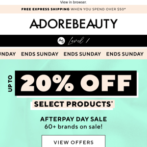 Our Afterpay Day Sale starts now!