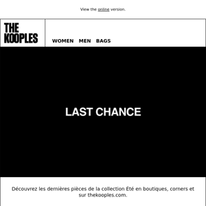 Last Chance | Les dernières pièces de l'été