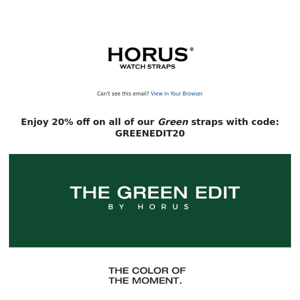 The Green Edit 20% OFF