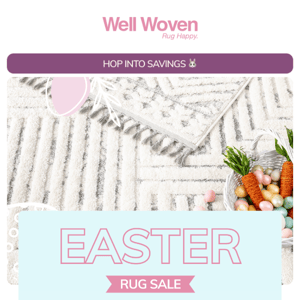 Easter Sale Alert: Save 65% on Rugs Now!