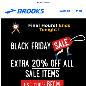 Brooks Running AU, Sale Ends TONIGHT🛒
