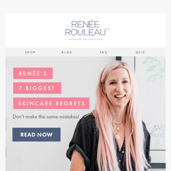 Renée's Top Skincare Regrets ⚡