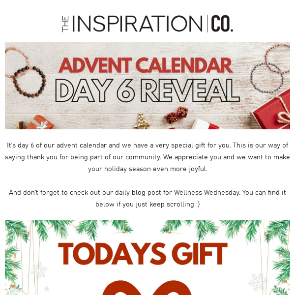 🎁 Day 6 of Our Advent Gifts Reveals - 24 Hours & Wellness Wednesday 🙏