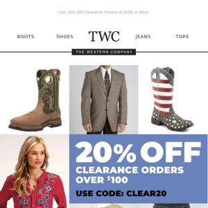 Clearance Weekend Deal - 20% Off!