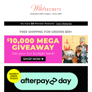 🔴 Afterpay Day Savings End Tonight!