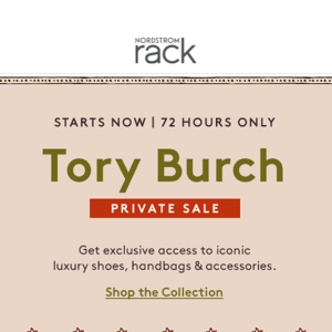 Private Sale: Tory Burch! Don't Miss This 72-Hour Event!