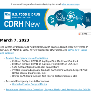 CDRH New - March 7, 2023