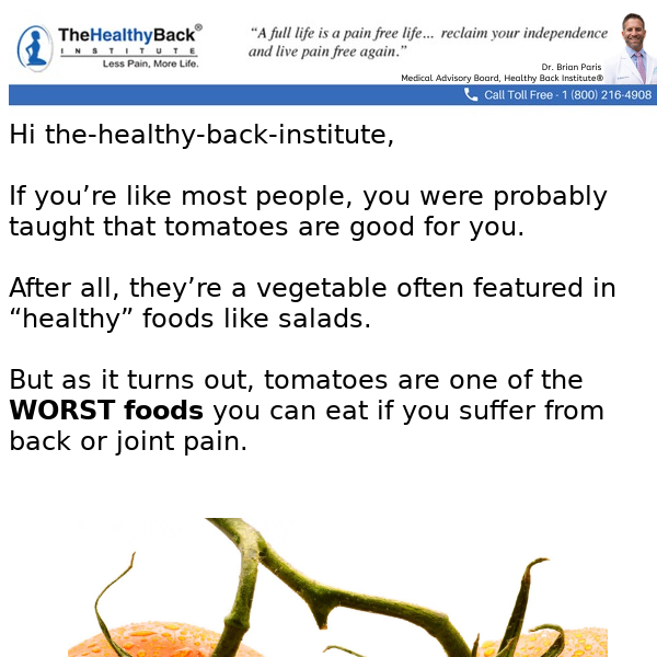 Tomatoes vs. these 5 foods: Which is worse for joint pain?