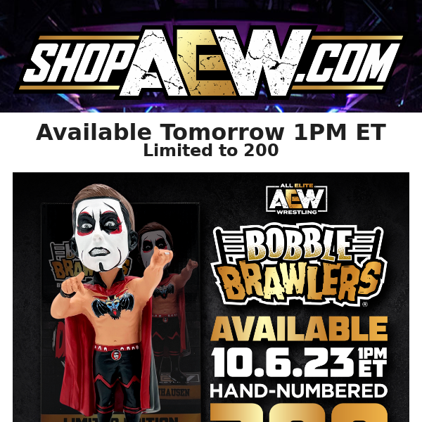 Grab Your Limited Edition Danhausen Bobble Brawlers Tomorrow! - All Elite  Wrestling