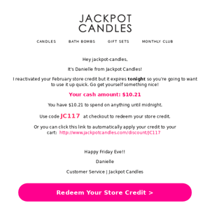 REactivated: Your $10.21 Store Credit