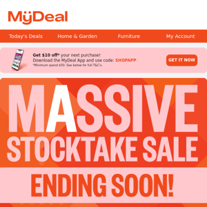FINAL DAYS! Stocktake Sale Ending Soon ⏰